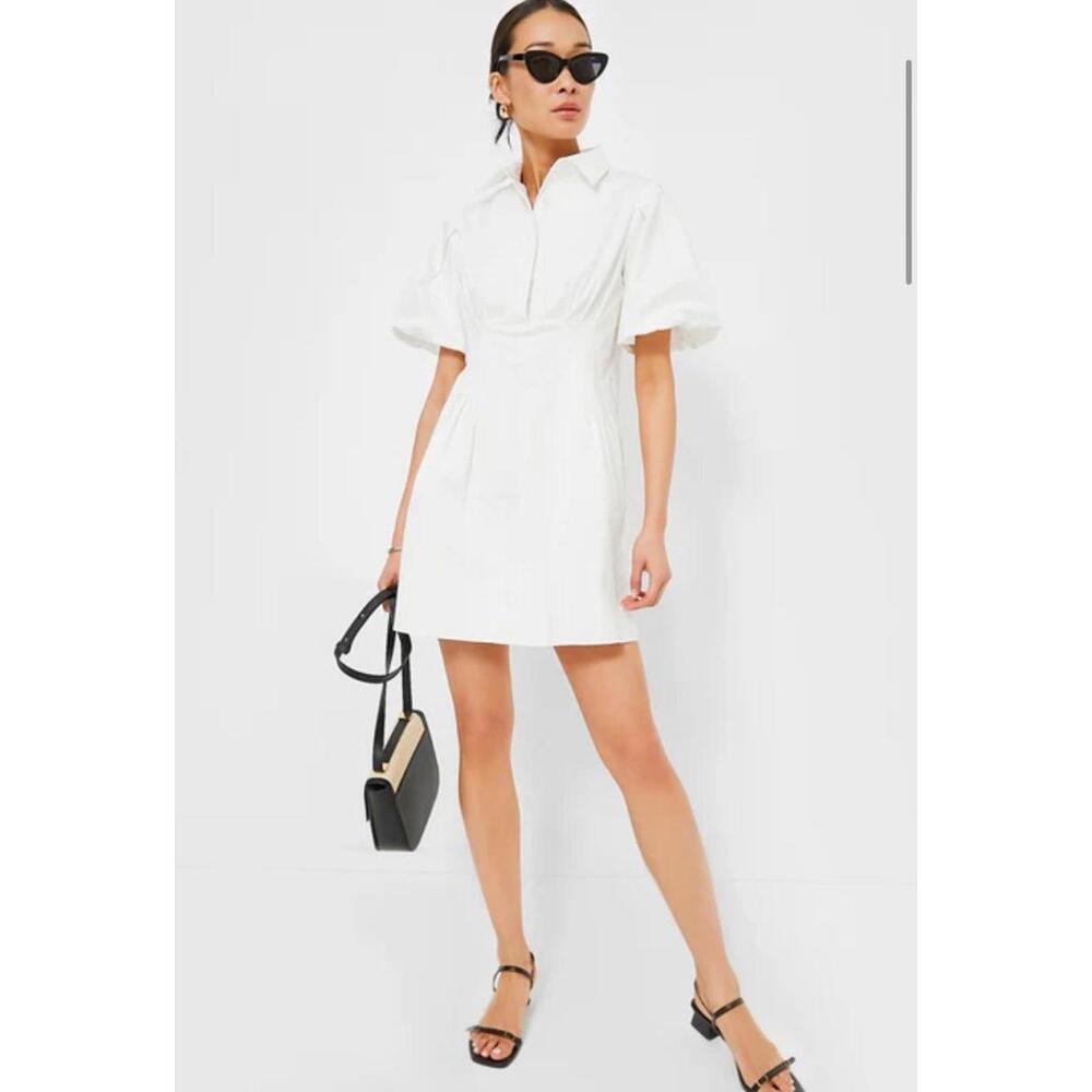 🤍 Tuckernuck Delaney White Mini Shirt Dress